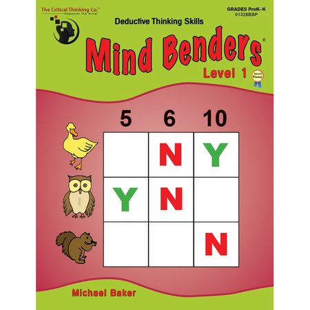 THE CRITICAL THINKING CO Mind Benders® Level 1, Grades PreK-K 01328BBP